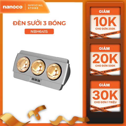 Đèn sưởi gắn tường 3 bóng 825W Nanoco model NBH641S/NBH650G/NBH626G