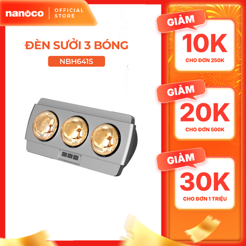 Đèn sưởi gắn tường 3 bóng 825W Nanoco model NBH641S/NBH650G/NBH626G