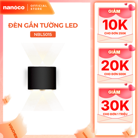 Đèn tường LED IP65 3000K màu đen Nanoco model NBLS015/ NBLS016/ NBLS031
