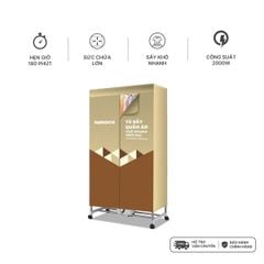 Tủ sấy quần áo Nanoco Model NCD2006, màu vàng nâu, công suất 2000W, (sức chứa ≤ 30kg)