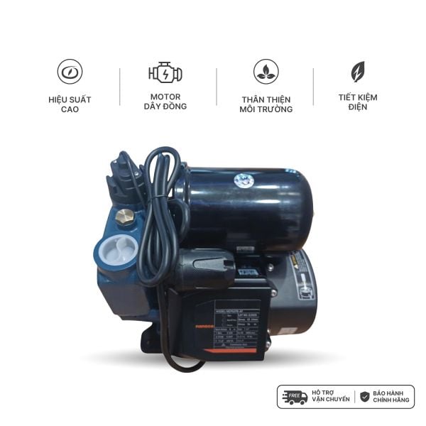 Máy bơm nước nóng tăng áp tự động công tắc điện tử Nanoco - Dòng AT model NCPS*-AT công suất 250/370/550 và 750W