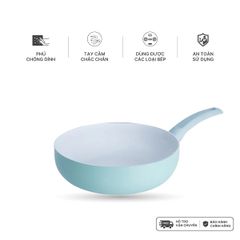 Chảo đơn chống dính Nanoco model NCWR24A-G/26A-G - Đường kính 24 và 26cm, chống dính ceramic, dày vành 2.5mm