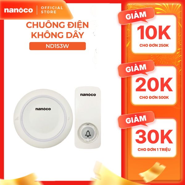 Chuông điện không dây Nanoco model ND153 (không dây không pin)