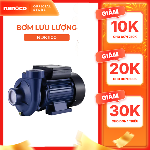 Máy bơm nước Nanoco dòng bơm lưu lượng model NDK1100/NDK1500 (công suất 1100W VÀ 1500W)
