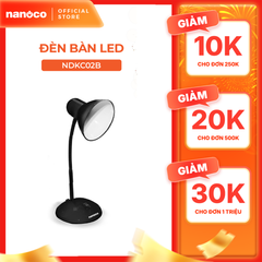 Đèn bàn E27 Nanoco model NDKC02 (không bóng) + tặng kèm 1 bóng Led bulb đui E27- 5W
