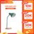 Đèn bàn E27 Nanoco đế gỗ model NDKC03 (không bóng) + tặng kèm 1 bóng Led bulb đui E27- 5W