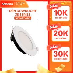 Đèn LED Downlight 9W Nanoco 3S Series 4 chế độ màu NDL09CW90/NDL09CS90/NDL09CG90