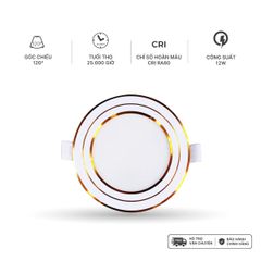 Đèn LED Downlight 12W Nanoco 3S Series 4 chế độ màu NDL126G110/NDL126S110/NDL126W110