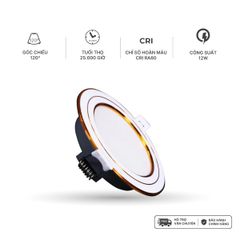Đèn LED Downlight 12W Nanoco 3S Series 4 chế độ màu NDL126G110/NDL126S110/NDL126W110