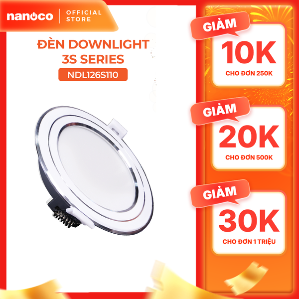 Đèn LED Downlight 12W Nanoco 3S Series 4 chế độ màu NDL126G110/NDL126S110/NDL126W110