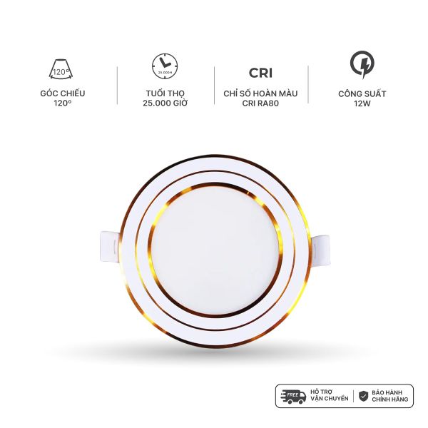 Đèn LED Downlight 12W Nanoco 3S Series 4 chế độ màu NDL126G110/NDL126S110/NDL126W110