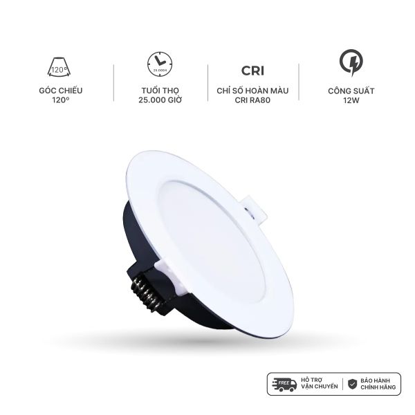 Đèn LED Downlight 12W Nanoco 3S Series 4 chế độ màu NDL126G110/NDL126S110/NDL126W110