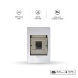 Tủ điện âm tường Nanoco model NDP104P-1/ NDP108P-1 (mặt nhựa đế nhựa)