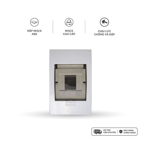 Tủ điện âm tường Nanoco model NDP104P-1/ NDP108P-1 (mặt nhựa đế nhựa)