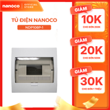 Tủ điện âm tường Nanoco model NDP104P-1/ NDP108P-1 (mặt nhựa đế nhựa)