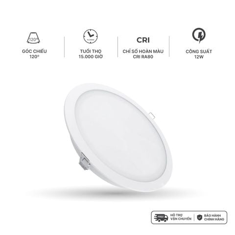 Đèn LED Downlight Eco Ø120 12W Nanoco 4 chế độ màu NED123./ NED124./ NED126./ NED12C.