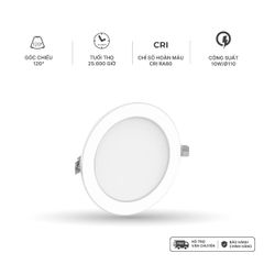 Đèn âm trần Nanoco ECO Metal Series 10W viền kim loại tiết kiệm điện