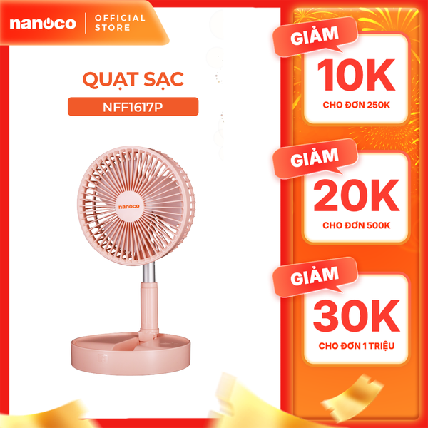 Quạt sạc gấp gọn tiện lợi Nanoco model NFF1617
