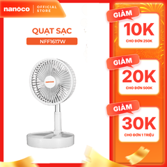 Quạt sạc gấp gọn tiện lợi Nanoco model NFF1617