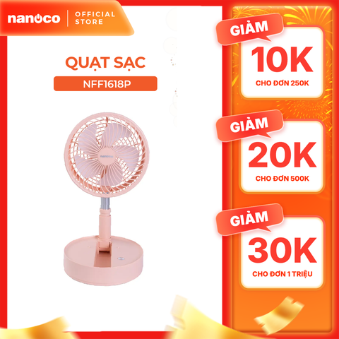 Quạt sạc gấp gọn tiện lợi Nanoco model NFF1618