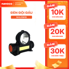 Đèn LED đội đầu Nanoco chóa đèn to/ nhỏ (công suất 3,5W, điều chỉnh độ sáng,pin Lithium 1200mAh, hoạt động 4h)