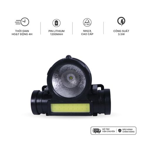 Đèn LED đội đầu Nanoco chóa đèn to/ nhỏ (công suất 3,5W, điều chỉnh độ sáng,pin Lithium 1200mAh, hoạt động 4h)