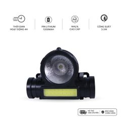 Đèn LED đội đầu Nanoco chóa đèn to/ nhỏ (công suất 3,5W, điều chỉnh độ sáng,pin Lithium 1200mAh, hoạt động 4h)