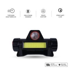 Đèn LED đội đầu Nanoco chóa đèn to/ nhỏ (công suất 3,5W, điều chỉnh độ sáng,pin Lithium 1200mAh, hoạt động 4h)