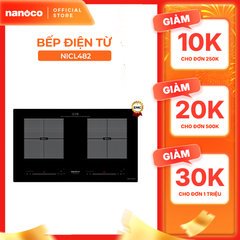 Bếp điện từ đôi Nanoco model NICL482 - KHÔNG BAO GỒM LẮP ĐẶT