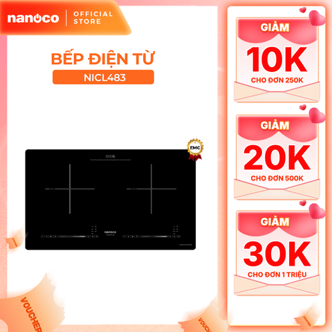 Bếp điện từ đôi Nanoco model NICL483 - KHÔNG BAO GỒM LẮP ĐẶT