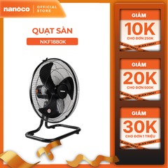 Quạt sàn bạc đạn màu đen Nanoco công suất 47W/ 65W model NKF1*80K