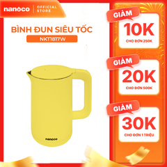 Bình đun siêu tốc inox 304 Nanoco model NKT1750 dung tích 1.7 lít (đèn LED báo sôi, giữ ấm sau khi sôi)