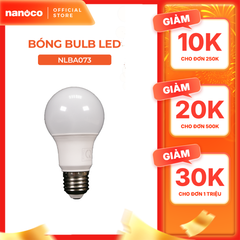 Bóng bulb LED E27 Nanoco 3W/ 5W/ 7W/ 9W - ánh sáng trắng, vàng