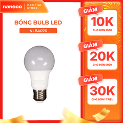 Bóng bulb LED E27 Nanoco 3W/ 5W/ 7W/ 9W - ánh sáng trắng, vàng