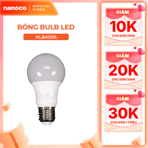 Bóng bulb LED E27 Nanoco 3W/ 5W/ 7W/ 9W - ánh sáng trắng, vàng