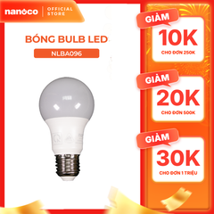 Bóng bulb LED E27 Nanoco 3W/ 5W/ 7W/ 9W - ánh sáng trắng, vàng