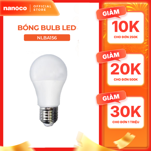 Bóng bulb LED E27 Nanoco 12W/ 15W/ 20W/ 30W - ánh sáng trắng, vàng