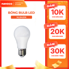 Bóng bulb LED E27 Nanoco 12W/ 15W/ 20W/ 30W - ánh sáng trắng, vàng