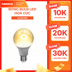 Bóng bulb LED hoa cúc E27 Nanoco 9W - ánh sáng vàng