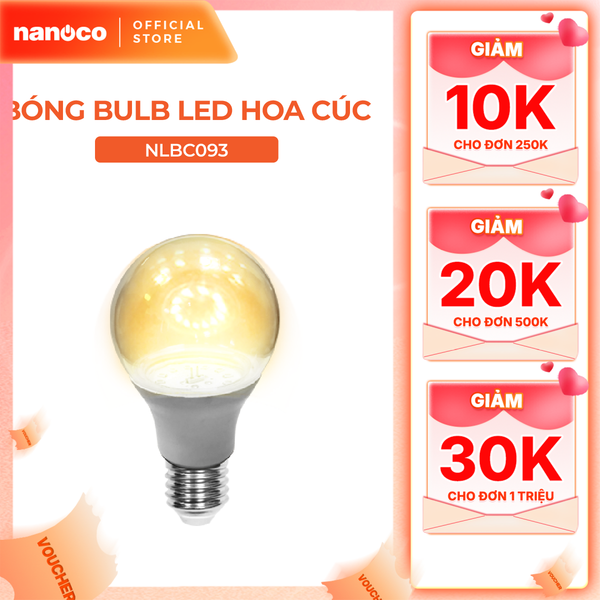 Bóng bulb LED hoa cúc E27 Nanoco 9W - ánh sáng vàng