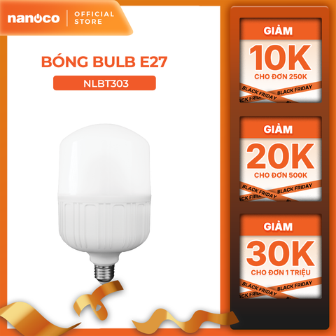 Bóng bulb trụ Titan LED E27 Nanoco 20W/ 30W/ 40W/ 50W - ánh sáng trắng/ vàng