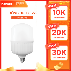 Bóng bulb trụ Titan LED E27 Nanoco 20W/ 30W/ 40W/ 50W - ánh sáng trắng/ vàng