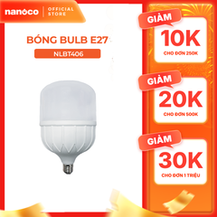 Bóng bulb trụ Titan LED E27 Nanoco 20W/ 30W/ 40W/ 50W - ánh sáng trắng/ vàng