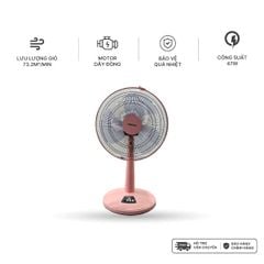 Quạt lửng Nanoco bạc đạn công suất 47W model NLF1625 3 cấp độ gió (màu xanh/hồng/ghi)