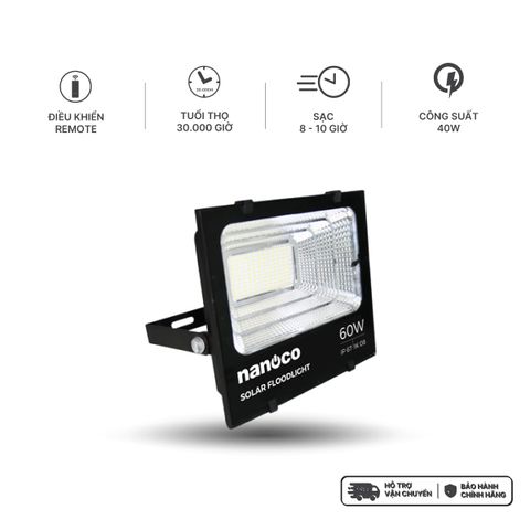 Đèn Pha LED Solar Nanoco Tiết Kiệm Năng Lượng