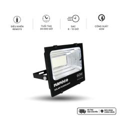 Đèn Pha LED Solar Nanoco Tiết Kiệm Năng Lượng