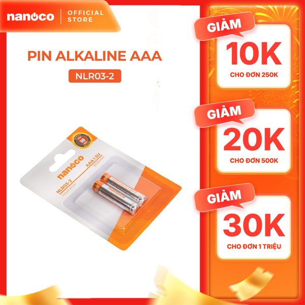 Pin Alkaline AAA 1.5V 1200mAh Nanoco model NLR03-2/ NLR03-4