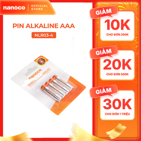 Pin Alkaline AAA 1.5V 1200mAh Nanoco model NLR03-2/ NLR03-4
