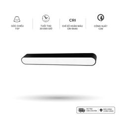 Đèn pha nam châm màu đen Nanoco công suất 6W/12W, ánh sáng 3000K/4000K