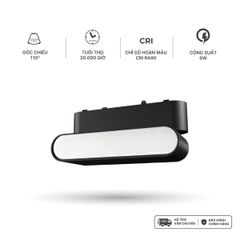 Đèn pha gập nam châm màu đen Nanoco công suất 6W/12W, ánh sáng 3000K/4000K
